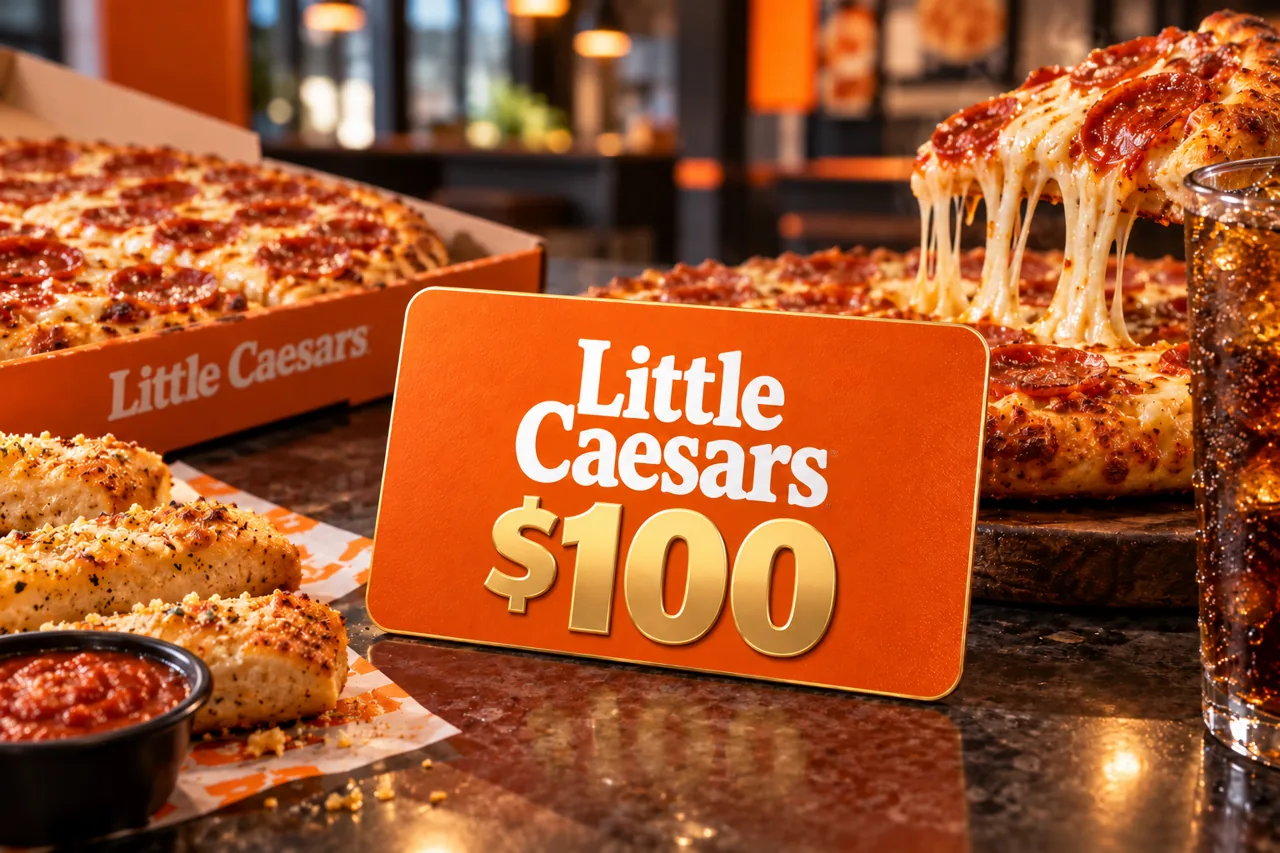 Little Caesars $100 promotional artwork